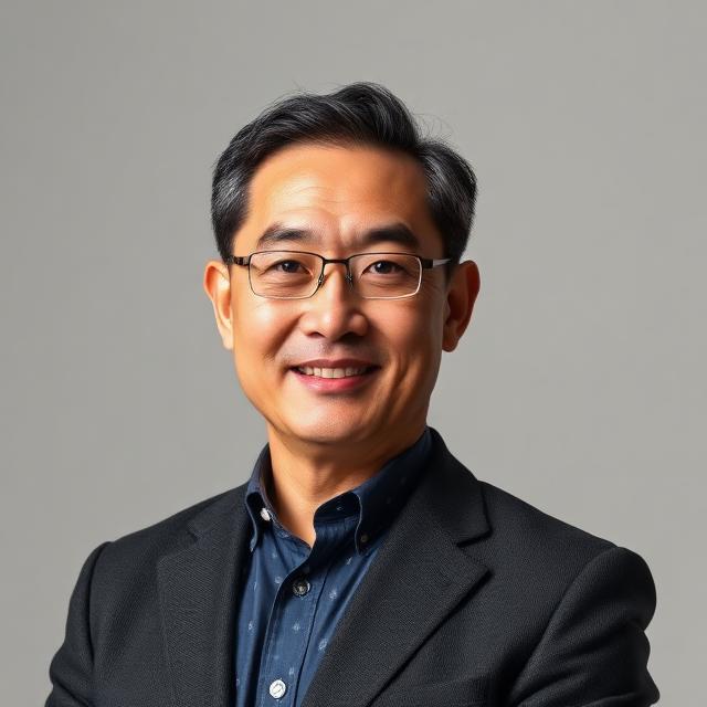 Illustrative computer-generated portrait representing example broker David Huang