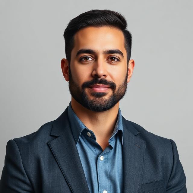 Illustrative computer-generated portrait representing example broker Eric Sandoval