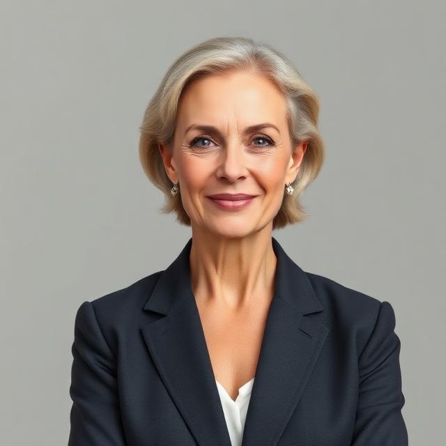 Illustrative computer-generated portrait representing example broker Laura Mitchell