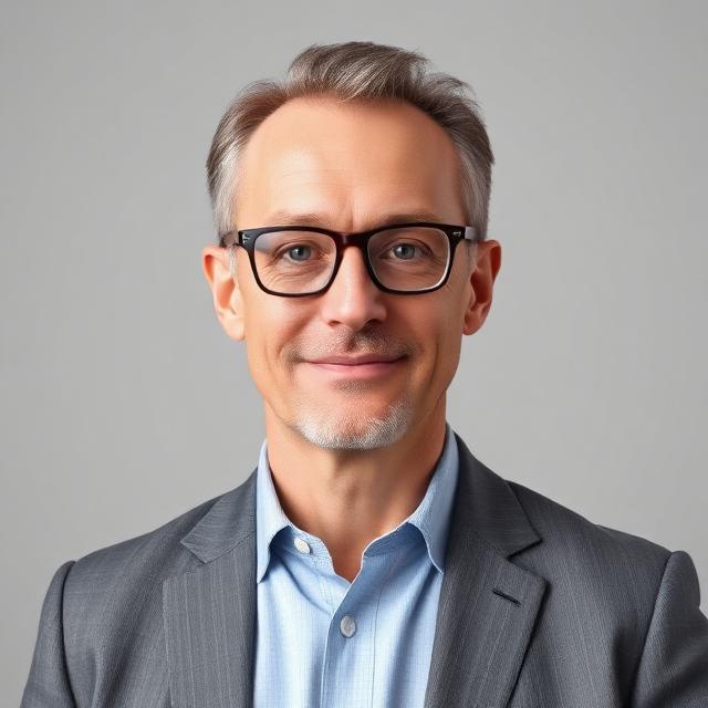Illustrative computer-generated portrait representing example broker Peter Kowalski