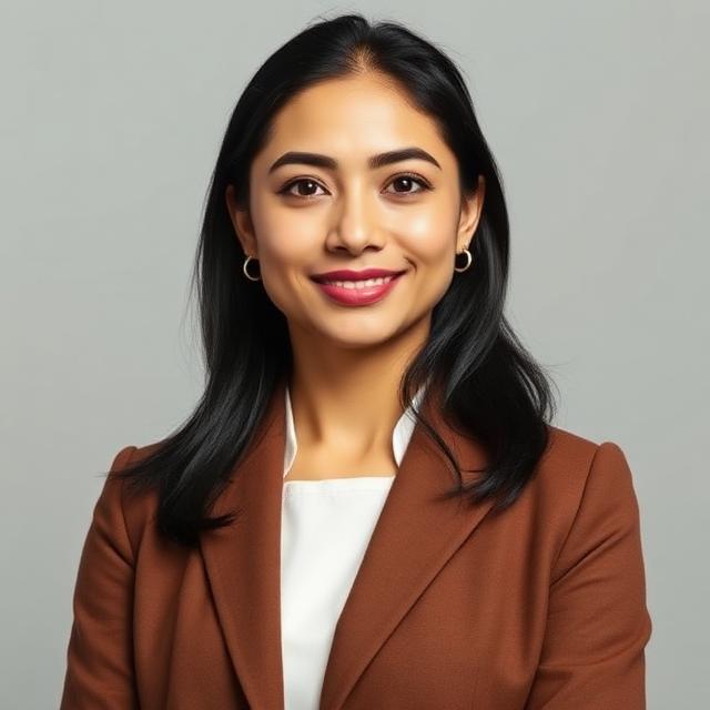 Illustrative computer-generated portrait representing example broker Priya Raman