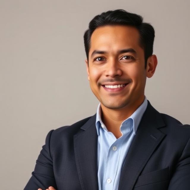 Illustrative computer-generated portrait representing example broker Roberto Salas