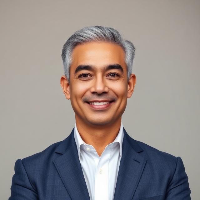 Illustrative computer-generated portrait representing example broker Victor Almeida